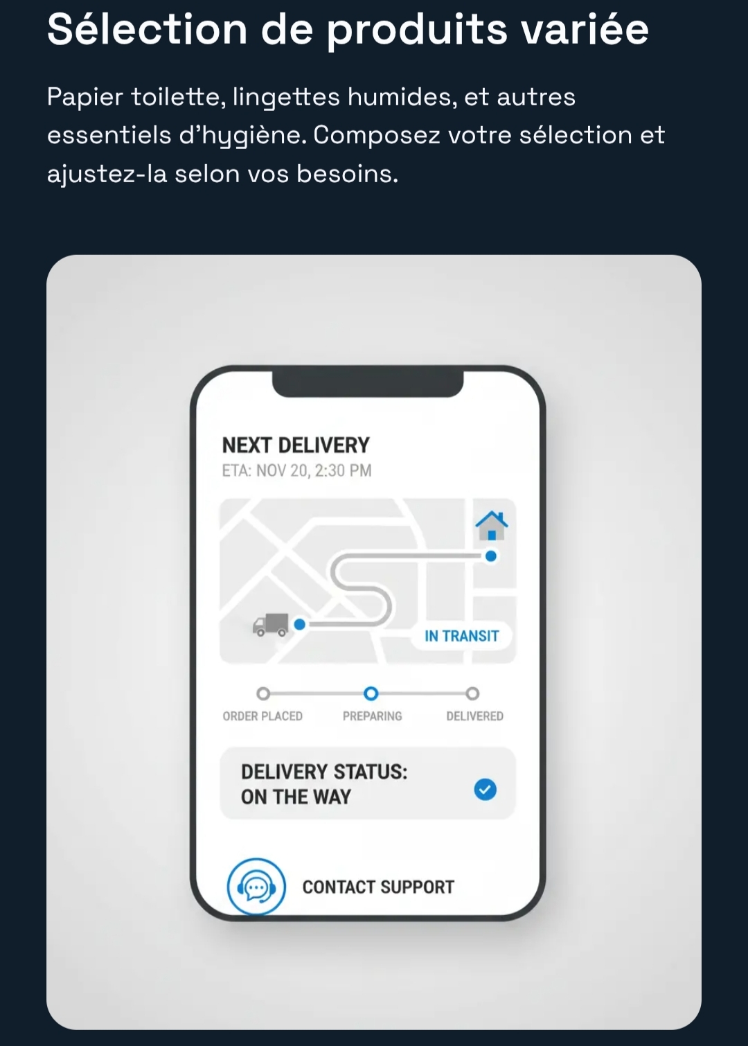 Delivery tracking interface